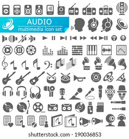 Audio Multimedia Icon Set