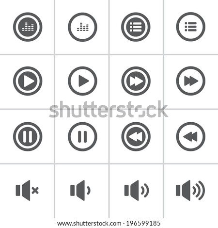 audio and music bold icon set, flat design icon, each icon is a single object (group path),  vector eps10 