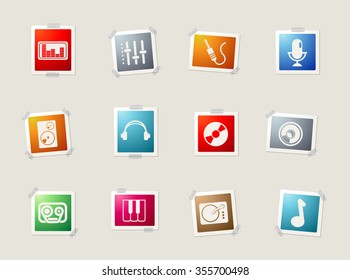 Audio & music card icons for web