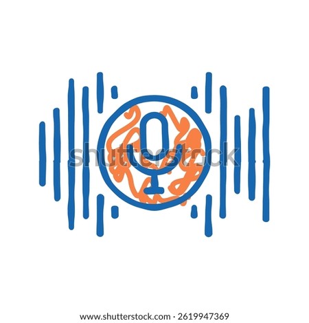 audio music doodle icon sketch vector. audio music sign. isolated symbol illustration