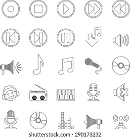 audio music icons 