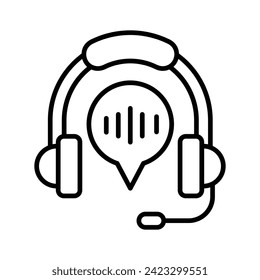 Audio music listening vector design, isolated on white background