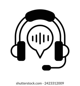 Audio music listening vector design, isolated on white background