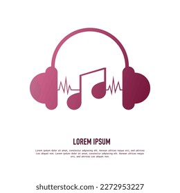 plantilla de diseño del logotipo de música de audio. vector de ilustración de música, se puede utilizar para iconos de aplicación o fines comerciales.