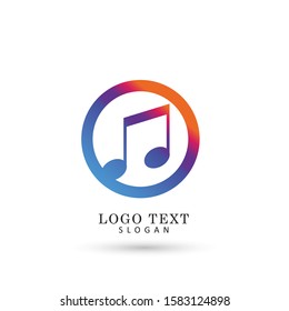 Audio & Music Note Logo. Symbol & Icon Vector Template.