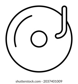Audio-Musik-Player-Symbol, lineares Design des Turntable