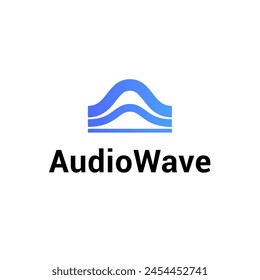 Audio Music Sound Wave Logo Vector Abstract Illustration Icon Design Template Element 