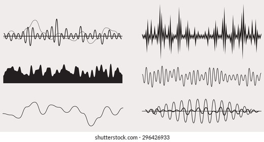 Audio Music Sound Wave,Vector Set