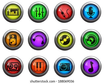 Audio & music vector icons