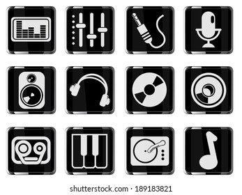 Audio & music vector icons