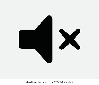 Audio Mute Icon. No Sound Silent Speaker Music Volume Control Button Shut Off Media Sign Symbol Artwork Graphic Illustration Clipart Vector Cricut
