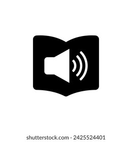 Audio Newspaper flat vector icon. Simple solid symbol isolated on white background