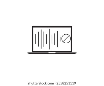 Audio, noise reduction, normalization icon. Vector illustration.