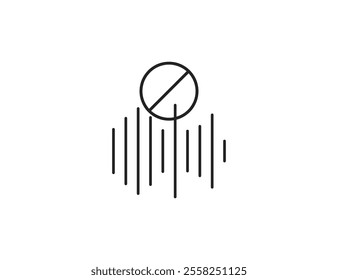 Audio, noise reduction, normalization icon. Vector illustration.