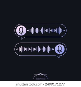 Diseño de Vector de nota de audio o mensaje de voz