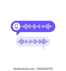 audio note, voice message vector design on white