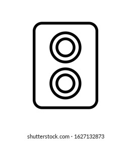 Audio with outline icon vector illustration logo template for many purpose.Isolated on white background