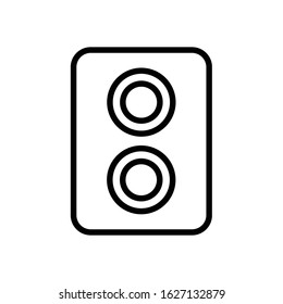 Audio with outline icon vector illustration logo template for many purpose.Isolated on white background