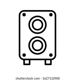 Audio with outline icon vector illustration logo template for many purpose.Isolated on white background