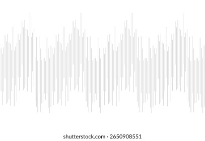 Audio pattern waveform. Sound wave vector illustration. Modern design rhythm of music or heart.