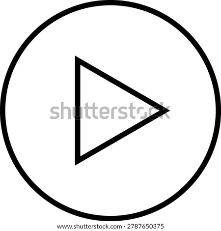 Audio play button icon media player multimedia control and video playback symbol vector pack, flat and outline style black play icons isolated background