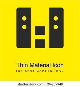 Audio player bright yellow material minimal icon or logo design