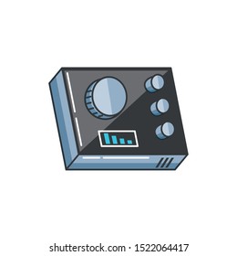 audio player console electronic device vector illustration design