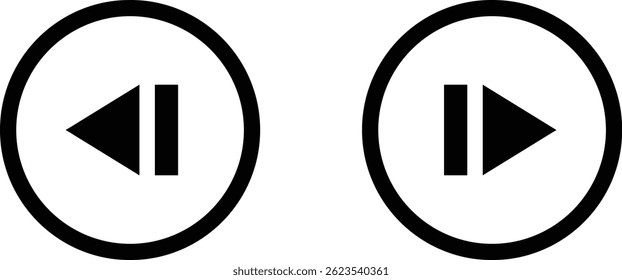 símbolo de botão de controle do reprodutor de áudio	
