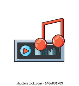 audio player display with sound graohic