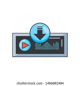 audio player display with sound graohic