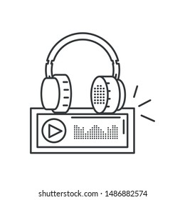 audio player display with sound graohic