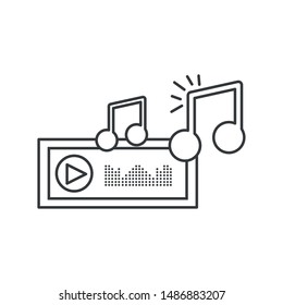 audio player display with sound graohic