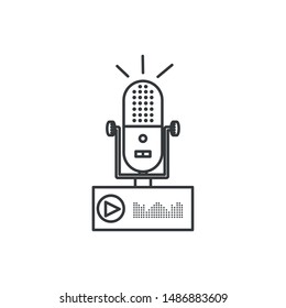 audio player display with sound graohic