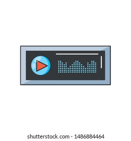 audio player display with sound graohic