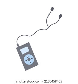 Audio Player im Doodle-Stil. Gemütlicher Herbst. Flache Vektorgrafik
