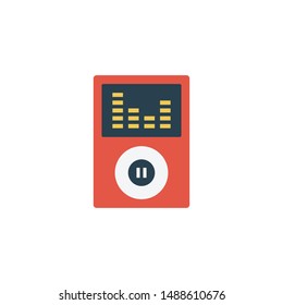 audio player glyph flat vector icon