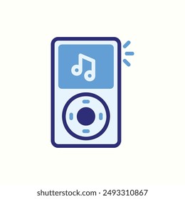 audio player icon, isolated blue icon theme gadget