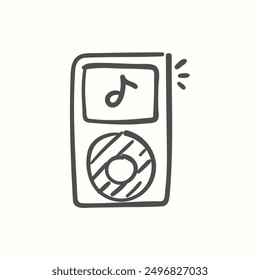 audio player icon, isolated handdrawn icon theme gadget