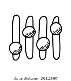 
An audio player interface for music setting, equalizer doodle icon
