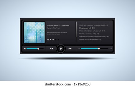 Audio Player Interface - Vector Illustration