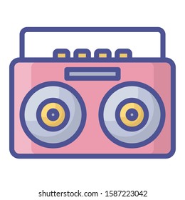 Audio player Isolated Vector Icon fully editable 