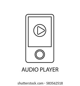 audio player line icon