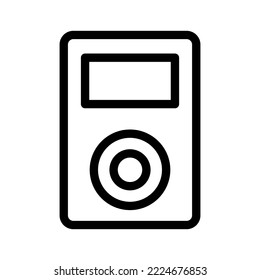 audio player line icon illustration vector graphic