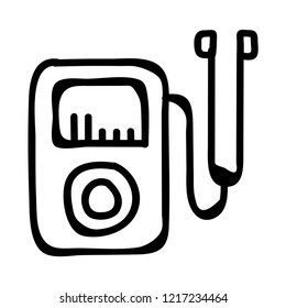 audio player   mp3   earphone  