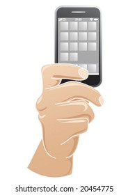 Audio player touch or phone in hand