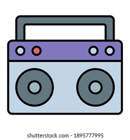 audio player using soft color and filled line style