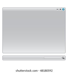 Audio Player Window in White. Illustrator EPS 8 for multiple applications.
