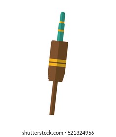audio plug connector icon vector illustration design