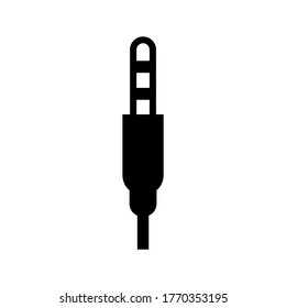 audio plug icon or logo isolated sign symbol vector illustration - high quality black style vector icons
