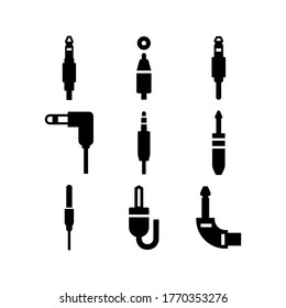 audio plug icon or logo isolated sign symbol vector illustration - Collection of high quality black style vector icons
